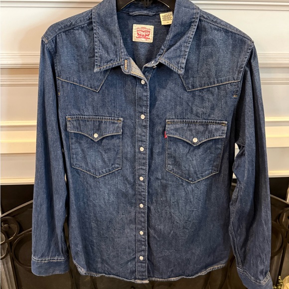 Levi's Tops - Levi's Indigo Denim Western Button-Down Shirt